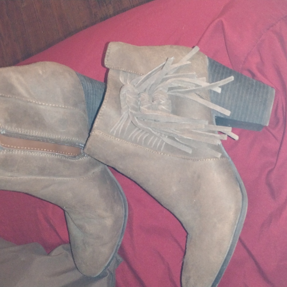 Fergalicious Suede Boots Brown Women's size 9.5